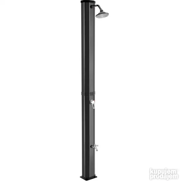 Solarni tuš 35 L 217 cm crni baštenski tus