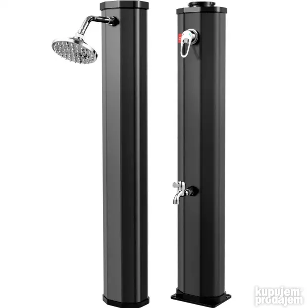Solarni tuš 35 L 217 cm crni baštenski tus