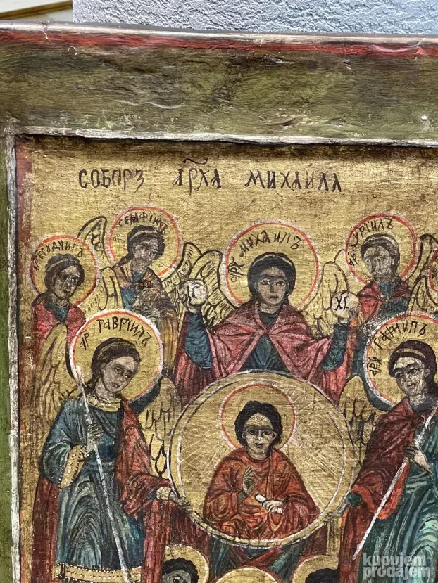 Ikona na dasci Pravoslavna, 18 vek, velikih dimenzija