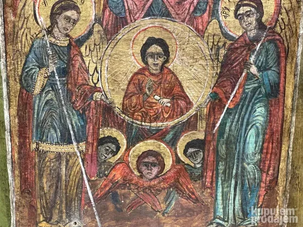 Ikona na dasci Pravoslavna, 18 vek, velikih dimenzija