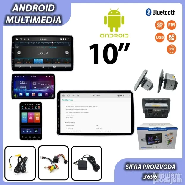 Multimedije za auto Android vec od 59eur 2GB univerzalne,