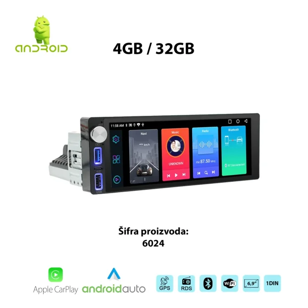 Multimedije za auto Android vec od 59eur 2GB univerzalne,