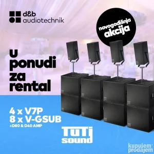 Rentanje ozvučenja D&B v7p i vg sabs,meyer 900lfc ux40