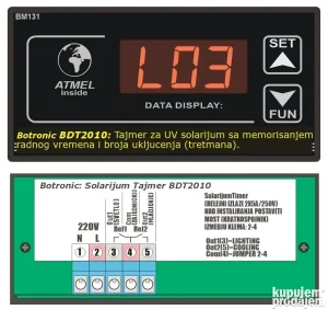 Botronic Tajmer za UV solarijum sa upisom tretmana i minuta