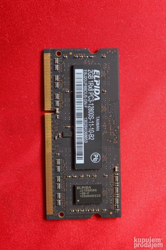 Elpida SODIMM DDR3 2GB RAM Memorija Za Laptop 1600 MHz