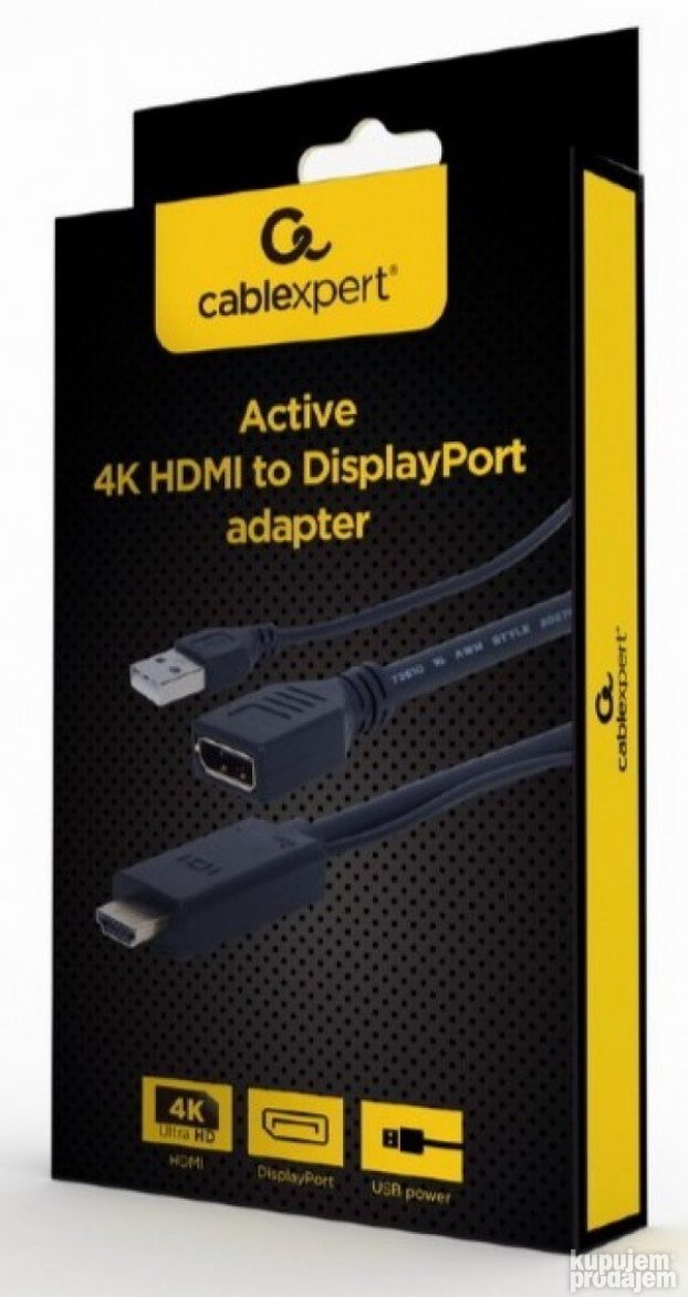 CABLEXPERT Aktivni HDMI na Displayport adapter 4k 30Hz