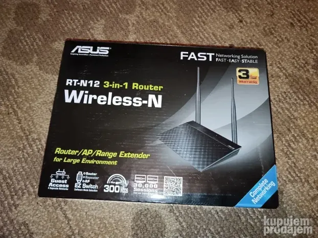 Asus RT-N12N 300mb ruter u kutiji