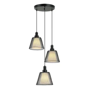 Viseća lampa crna 3xE27 F7038-3V BK
