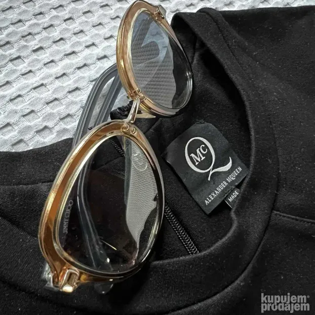 ALEXANDER MCQUEEN ORIGINAL crna kozna haljina M KAO NOVA MCQ