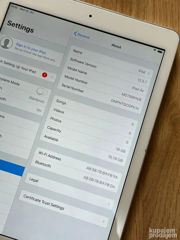 Apple iPad Air 16GB - A1474