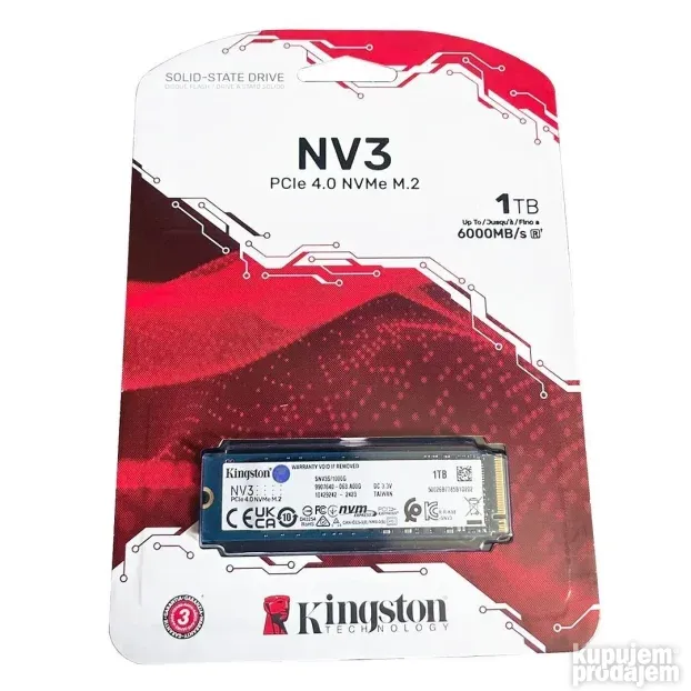 1TB Kingston M.2 NVME NV3 SNV3S/1000G novo garancija