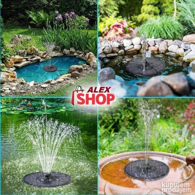 Plutajuća solarna fontana za baštu i terase