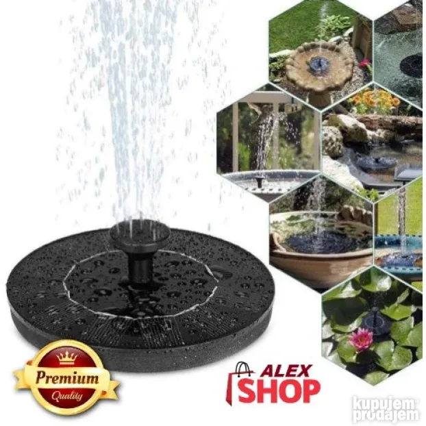 Plutajuća solarna fontana za baštu i terase