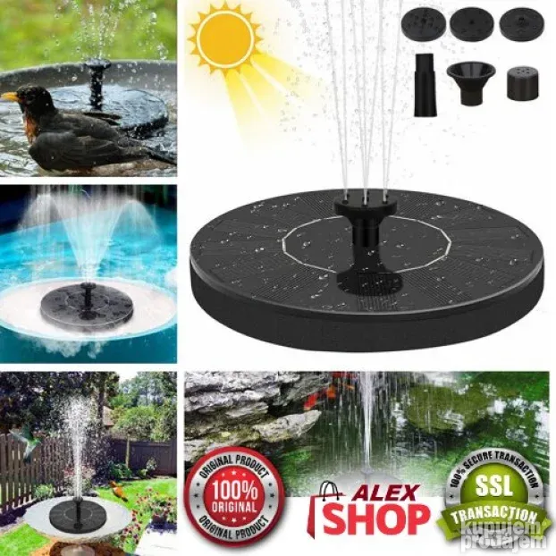Plutajuća solarna fontana za baštu i terase