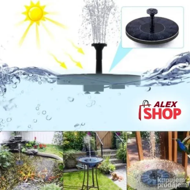 Plutajuća solarna fontana za baštu i terase