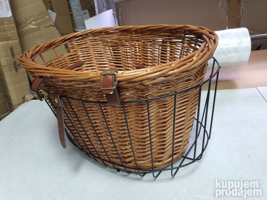 TRIXIE pletena transportna korpa za BICIKL