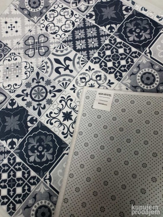 Neklizajuća Staza Imitacija Pločica 60x90cm Crna #33