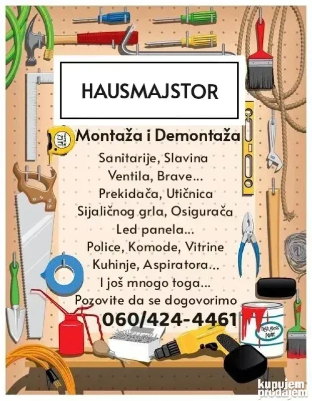 Haus Majstor - Kućni Majstor - 060/424-4461