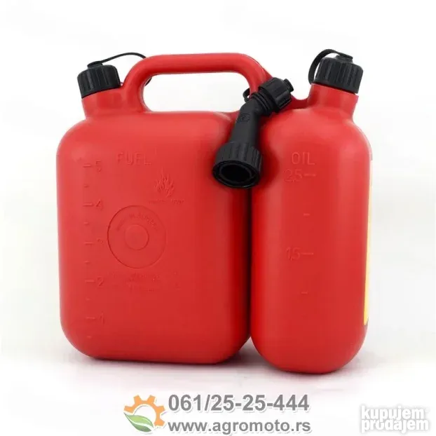 Kanister (kanta) za gorivo 5L + 2,5L Tecomec