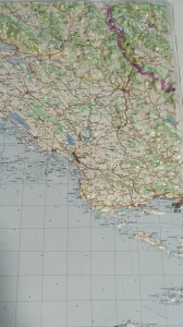 Reljefna karta Splita1:300000