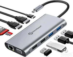UtechSmart UCN3270 USB C hub 11 u 1 2 hdmi+vga macbook dock