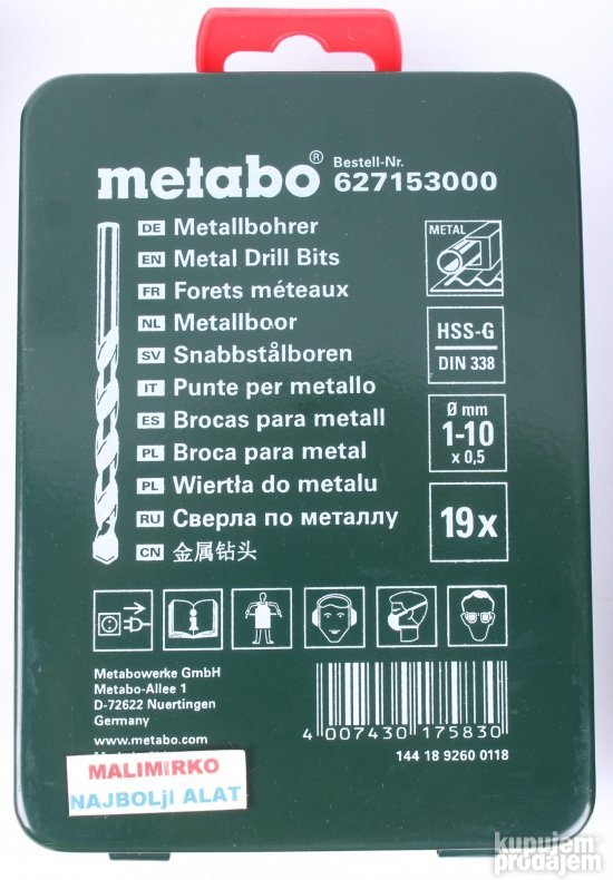 Burgije za metal Original burgije Metabo burgije za metal