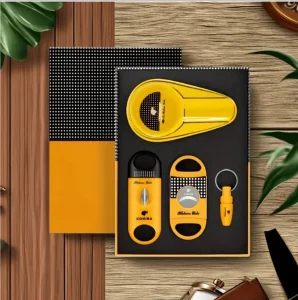 COHIBA SET Pepeljara Giljotina Bušač V Sekač žuti