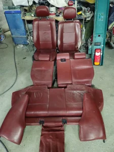 Bmw E46 crvena koza enterijer