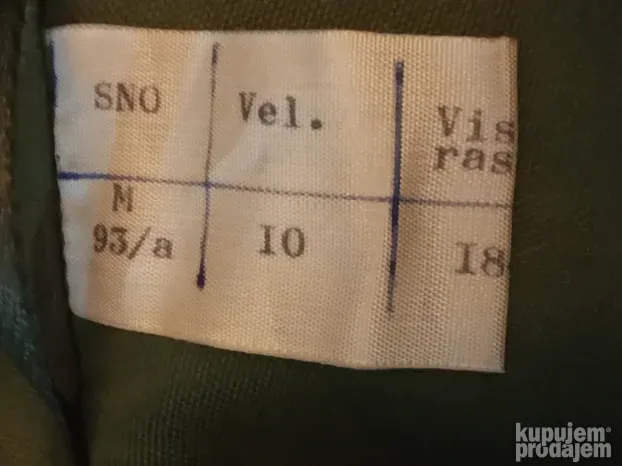 Nova jakna VJ, hrastov list, iz 1995