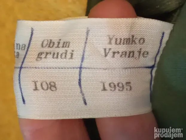 Nova jakna VJ, hrastov list, iz 1995
