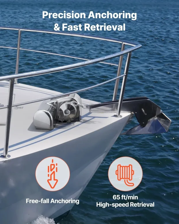 Horizontalni Ribolovni Vinč Za Sidro 600W Za 260kg vv