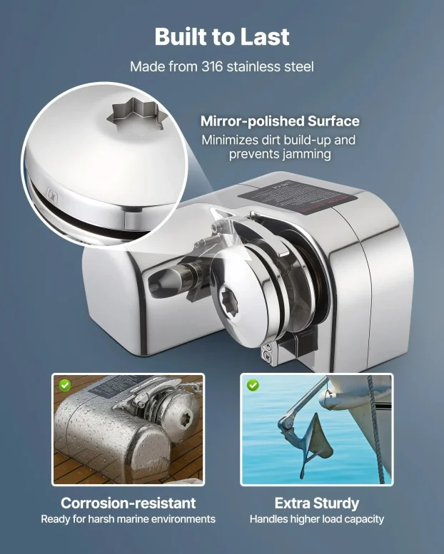 Horizontalni Ribolovni Vinč Za Sidro 600W Za 260kg vv