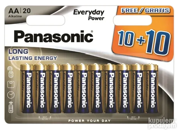 PANASONIC Alkalne baterije 20 kom AAR6