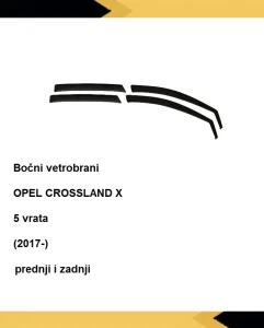 Vetrobrani Deflektori, Opel Crossland X - prednji i zadnji