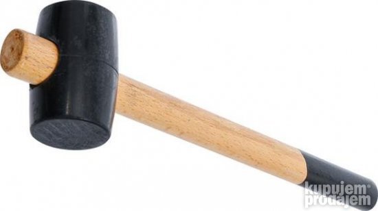 Gumeni Čekic drvena drska 55 mm, 250 g