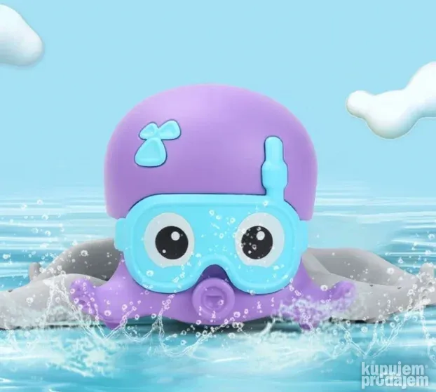 Šareni oktopus koji pliva i puzi