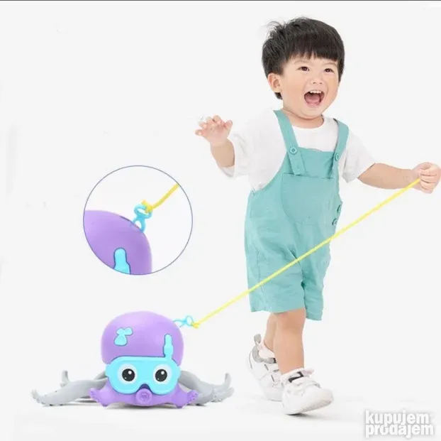 Šareni oktopus koji pliva i puzi