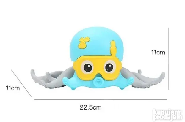 Šareni oktopus koji pliva i puzi