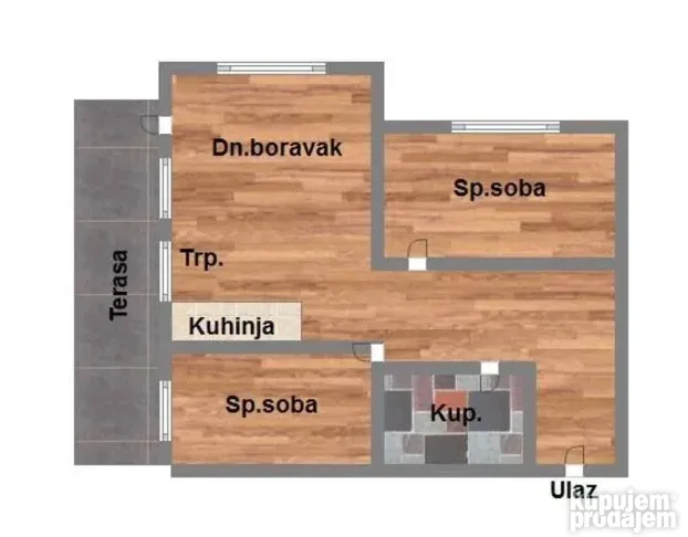 Trosoban stan na Adicama. 88m2