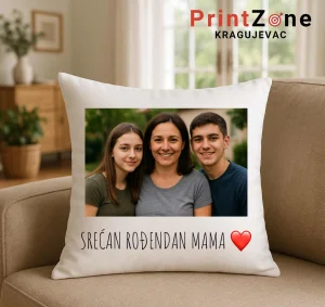 Jastuk Srecan rodjendan mama / Unikatni pokloni / Stampanje