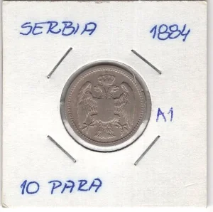 Srbija 10 Para 1884 VF (jako retko)