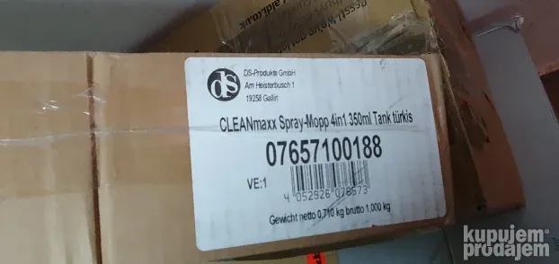 CLEANmaxx spray mop 4u1 350ml rezervoar, tirkizna