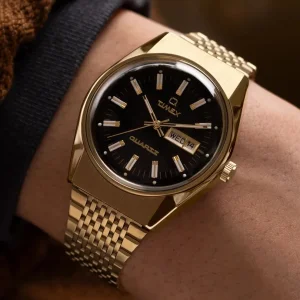 AKCIJA - TIMEX Q Timex TW2W62500UK - 38mm - Crna/Zlatna