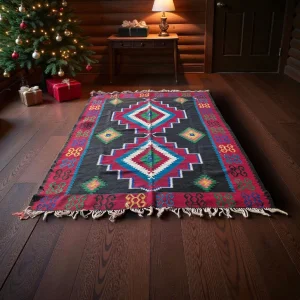 Etno vuneni ćilim ručno tkan 260x185cm