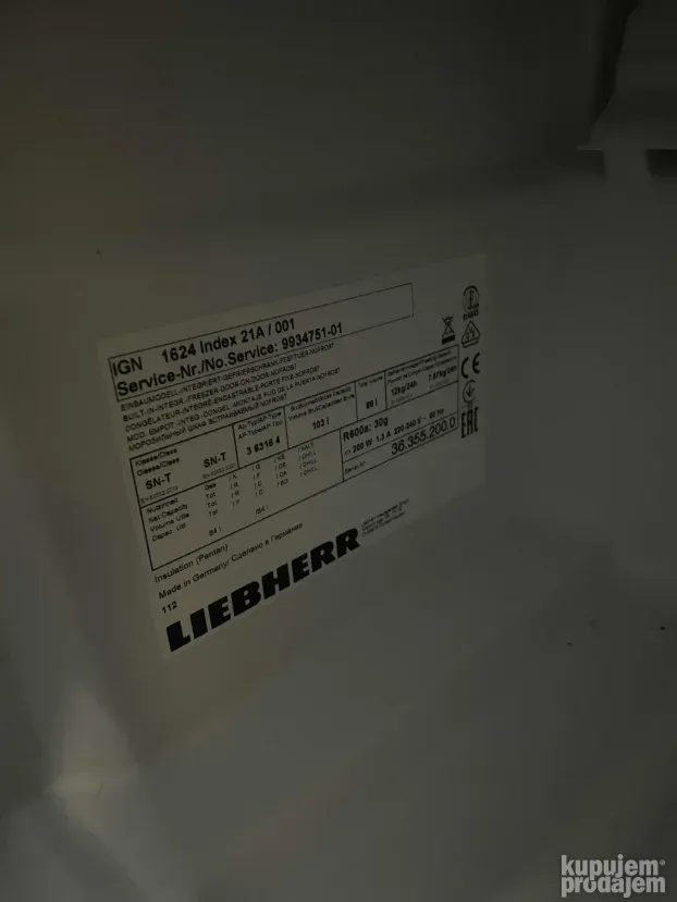 Liebher ugradni zamrzivac