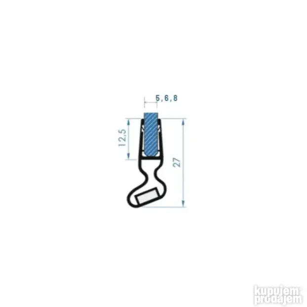 Dihtung guma / lajsna za tuš kabine VA008KW-magnet