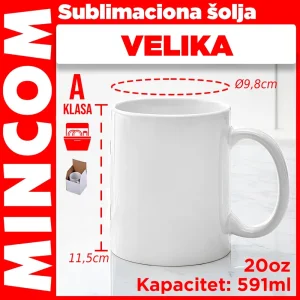 Šolja za sublimaciju-velika