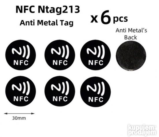 NFC 213 antimetal 6 komada 13,56 Mhz