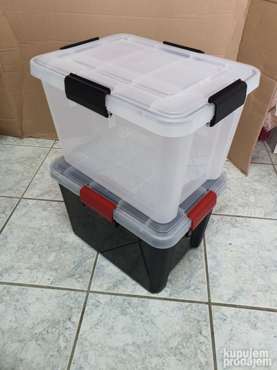 Hermeticka Plasticna Kutija 20L Crna i Providna - Iris #7