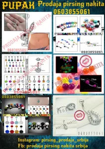 Pupak piercing - Pirsing za pupak
